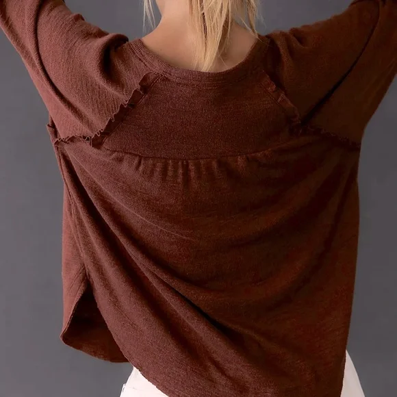 Pilcro Ruffled Raglan Thermal Top - Picture 3 of 3